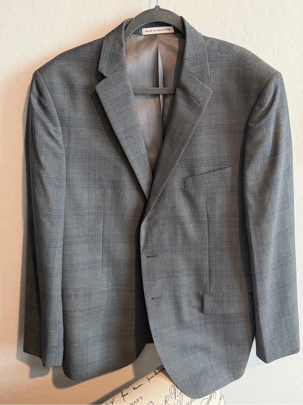 Joseph Abboud Men's Gray Plaid Suit Jacket - Unbranded